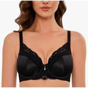 I11 NWT Wingslove Women's Lace Mesh Underwired Full Coverage Bra - Size: 44DD